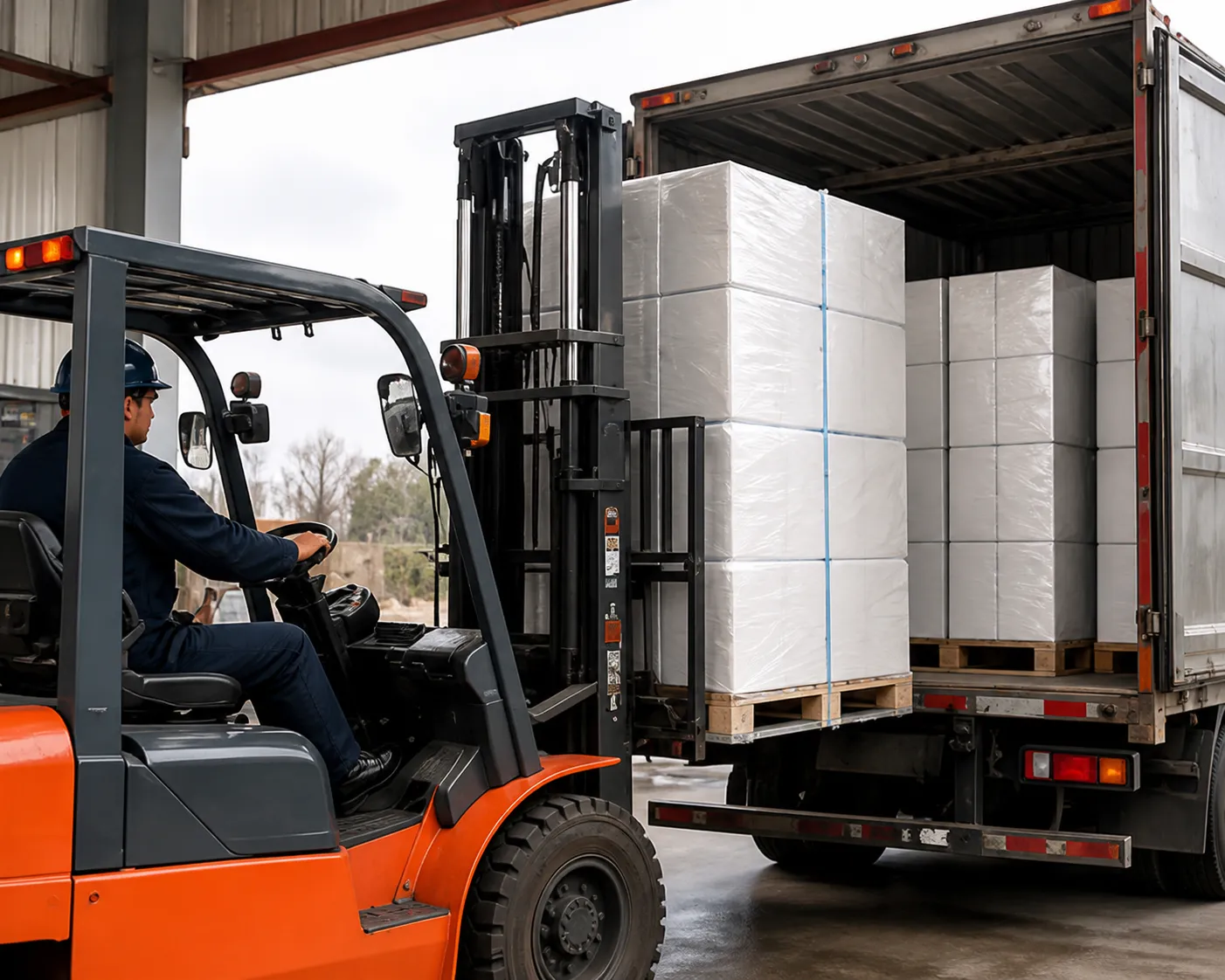 Container transport preparation visual based on our site reference