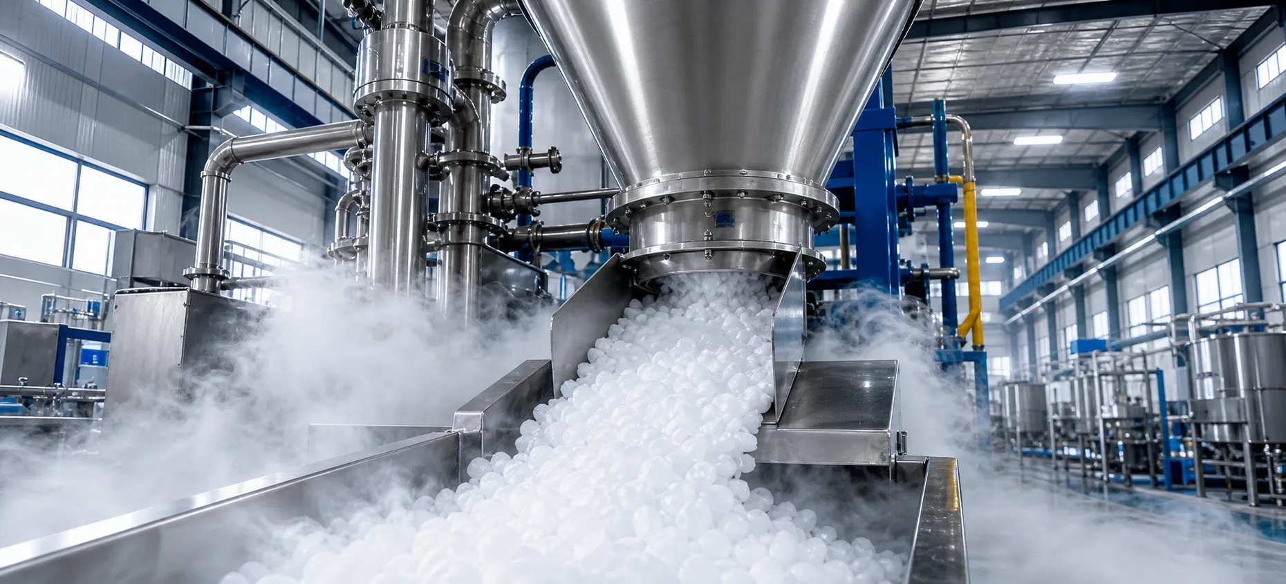 Dry ice block and production equipment visual based on our site reference