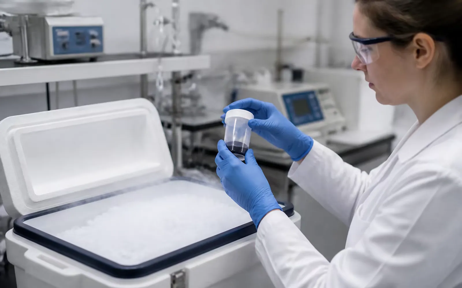 Dry ice application scene: Laboratory & Research