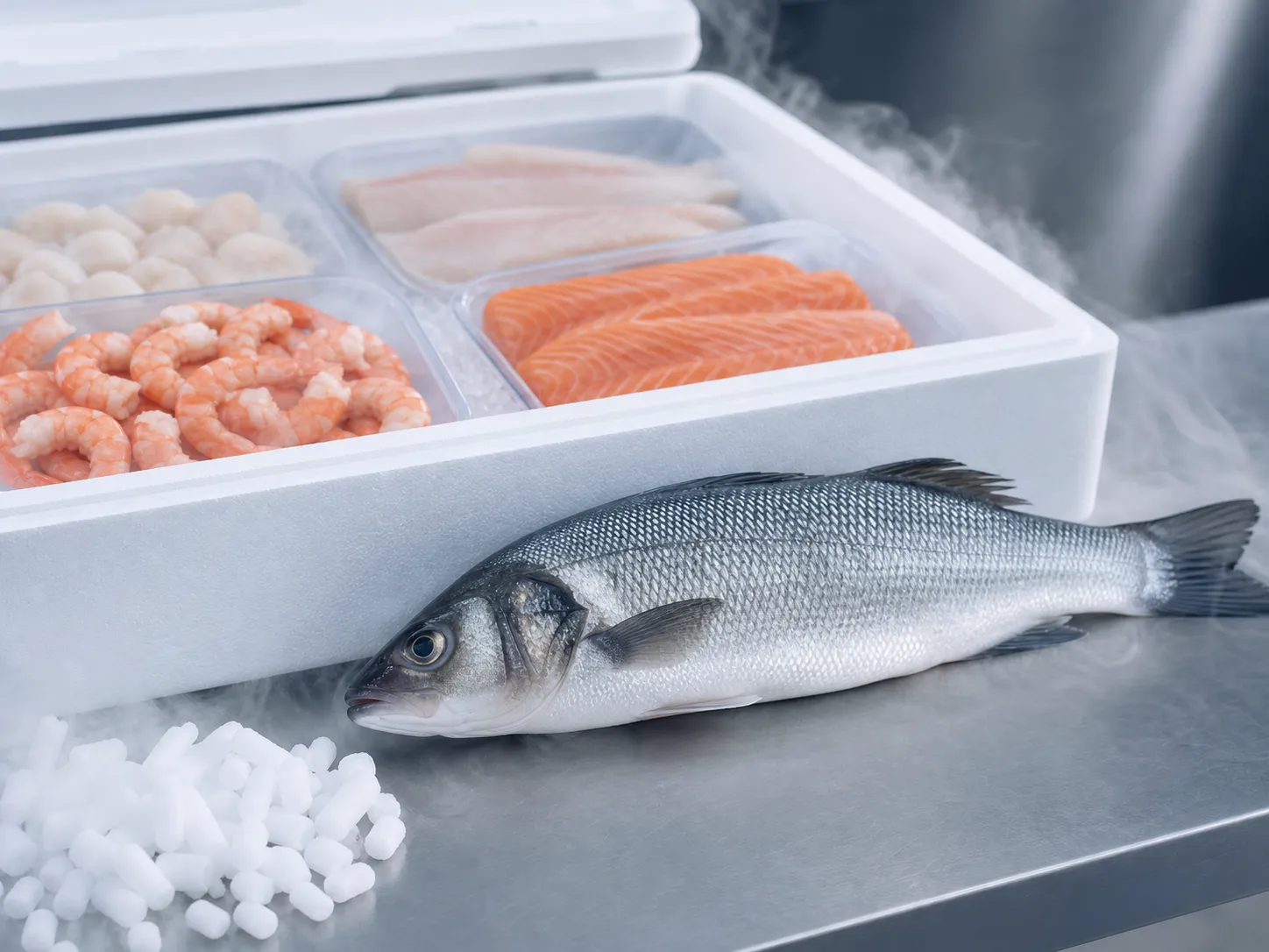 General dry ice application reference: Seafood & Food Transport