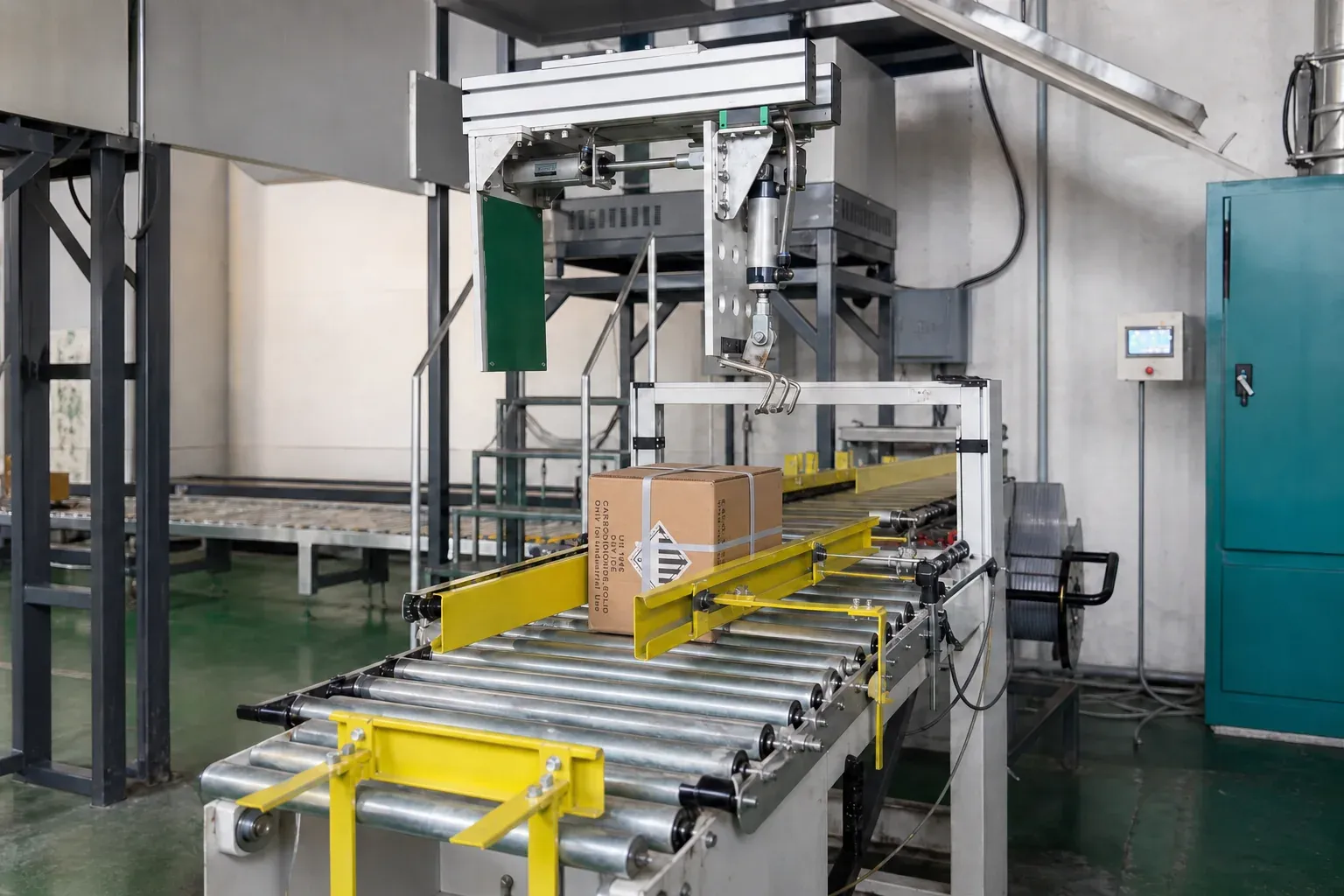 Dry ice production and packaging line visual based on our site reference