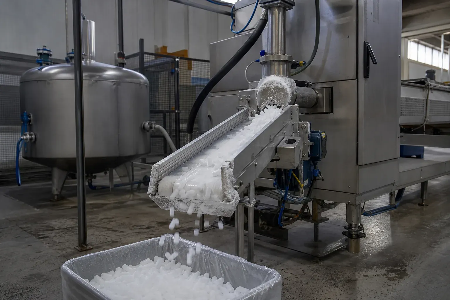 Generic dry ice pellet production line reference scene