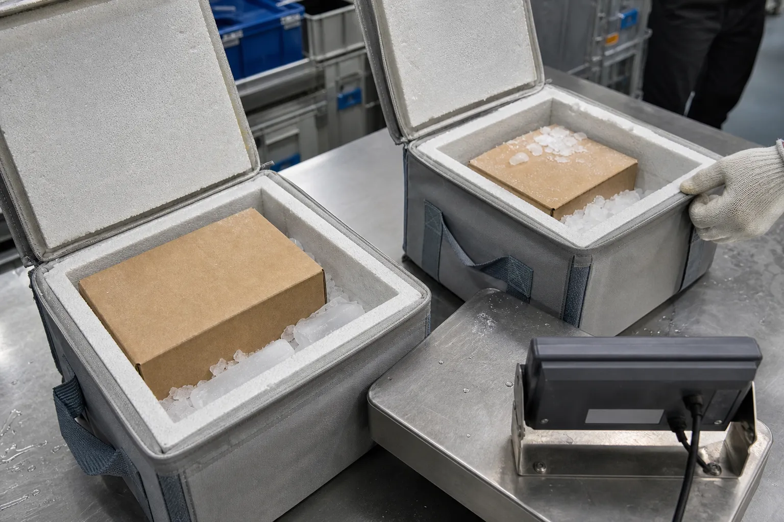 Dry ice pack-out comparison in insulated containers